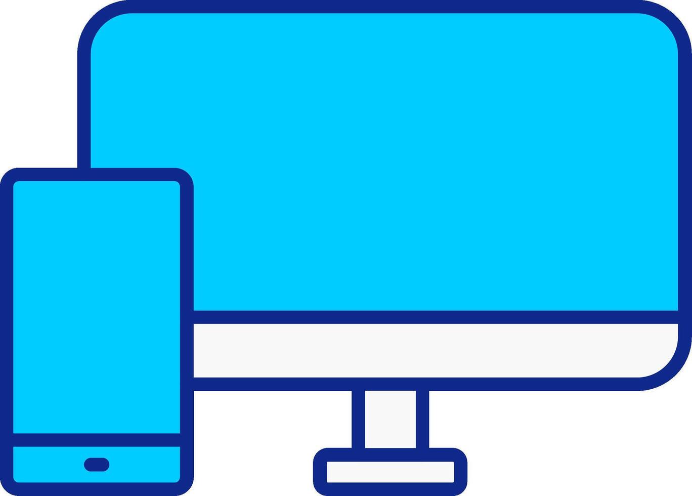 Devices Blue Filled Icon vector