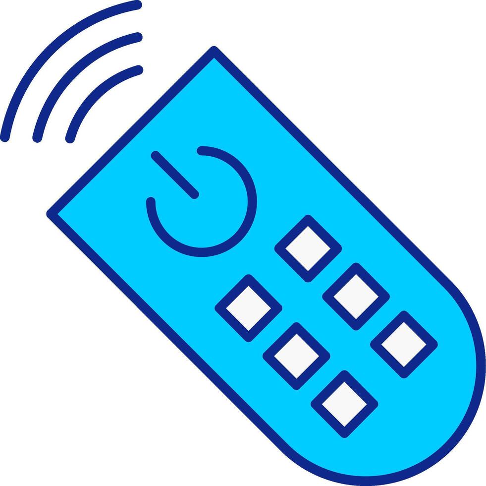 Remote Control Blue Filled Icon vector