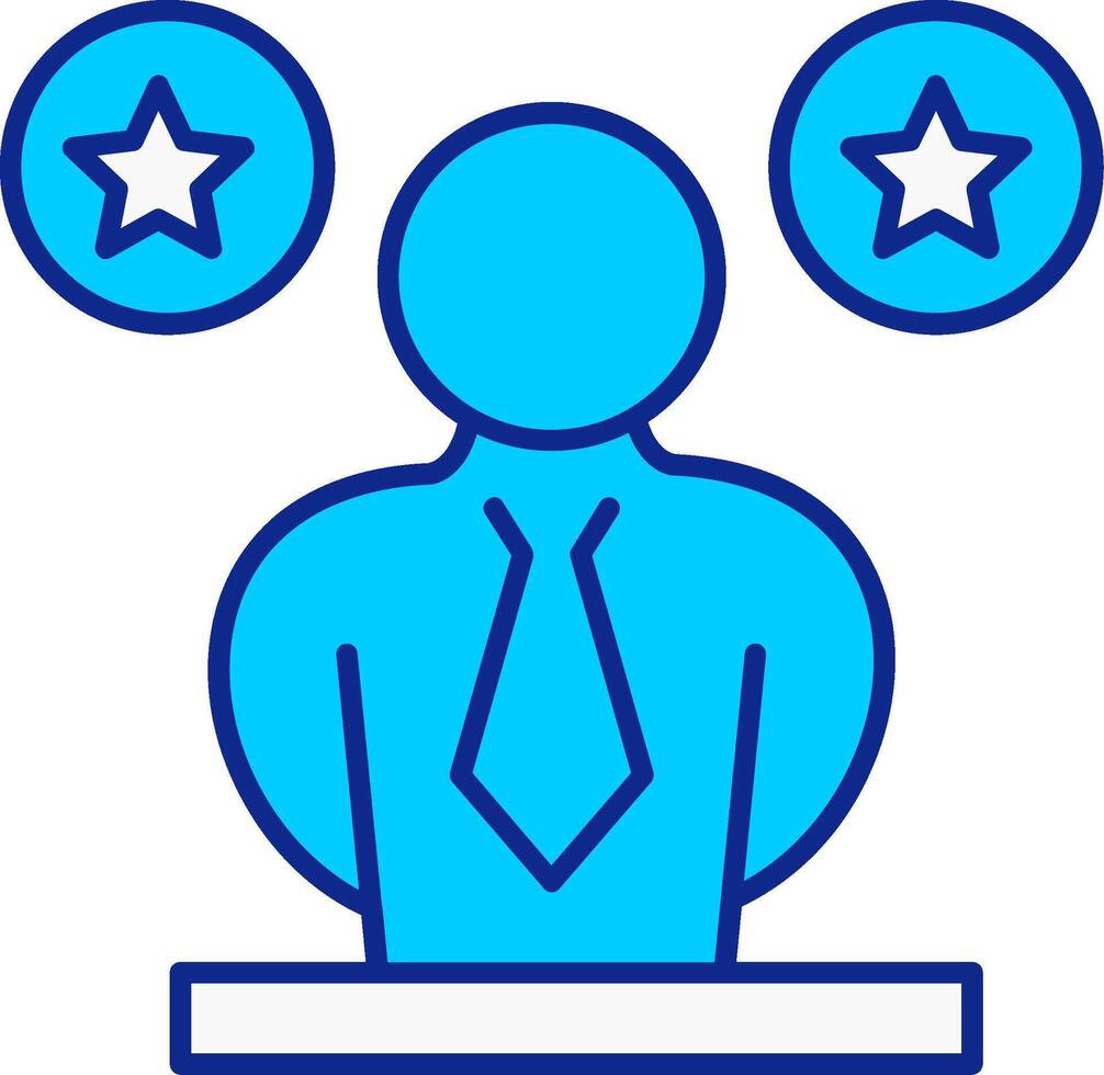 Leader Blue Filled Icon vector