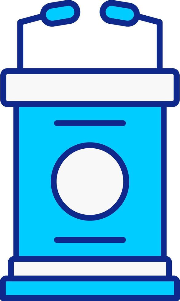 Lectern Blue Filled Icon vector