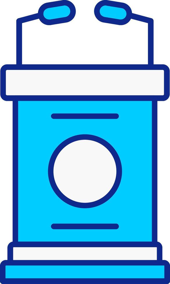 Lectern Blue Filled Icon vector