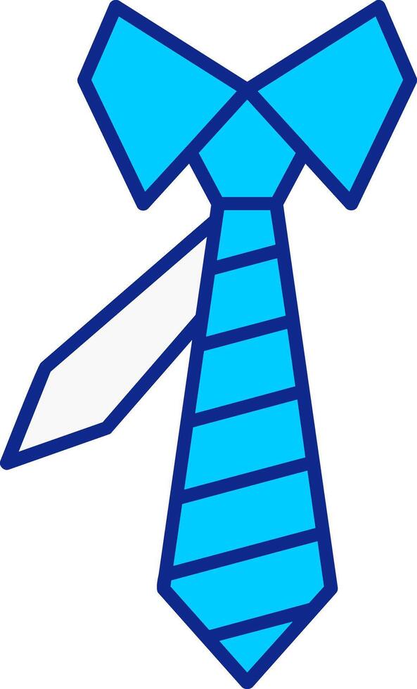 Tie Blue Filled Icon vector