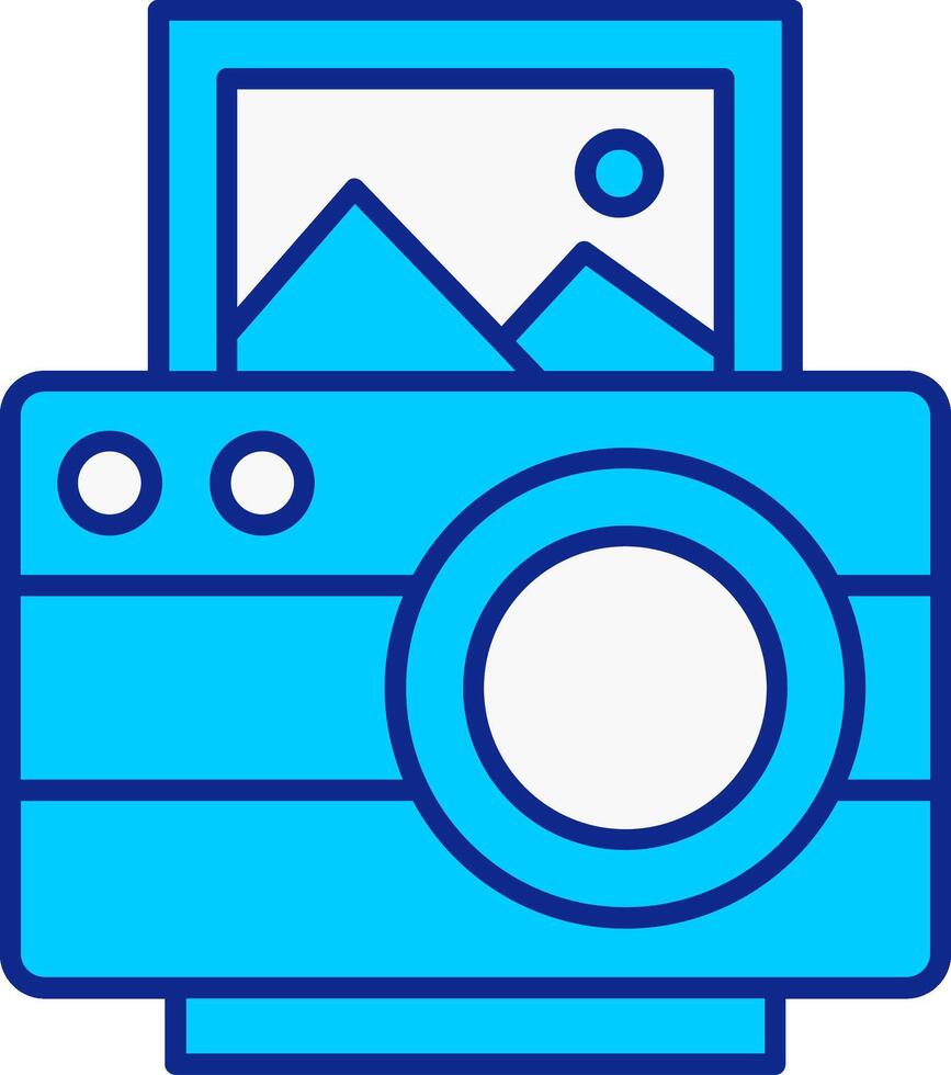 Photo Blue Filled Icon vector