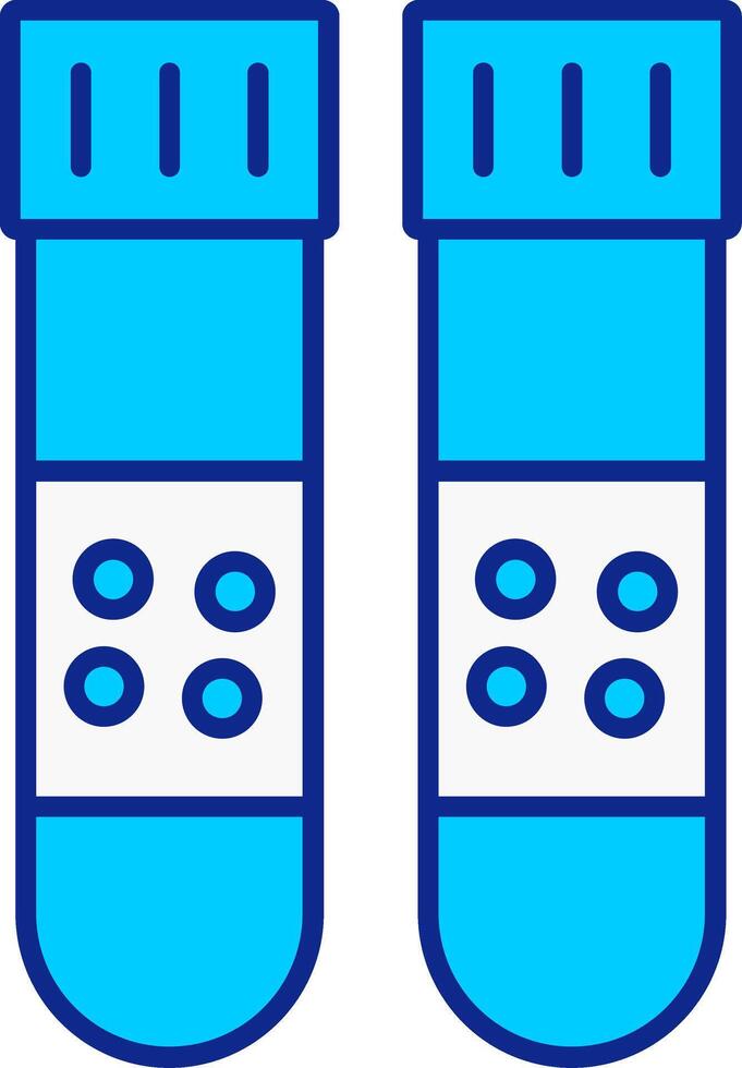 Test Tubes Blue Filled Icon vector