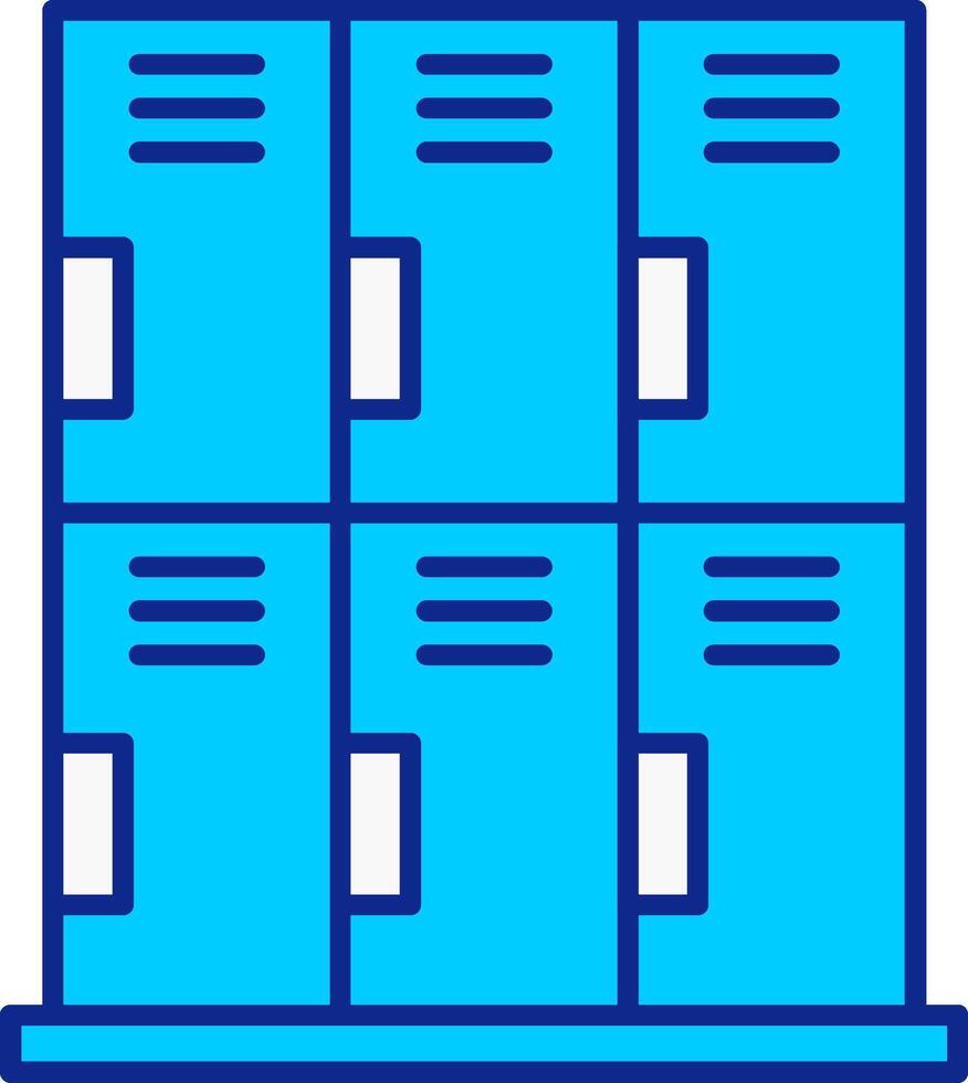 Locker Blue Filled Icon vector