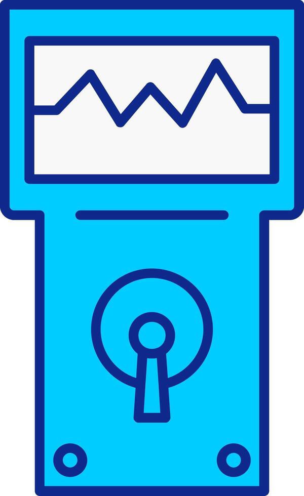 Analyzer Blue Filled Icon vector