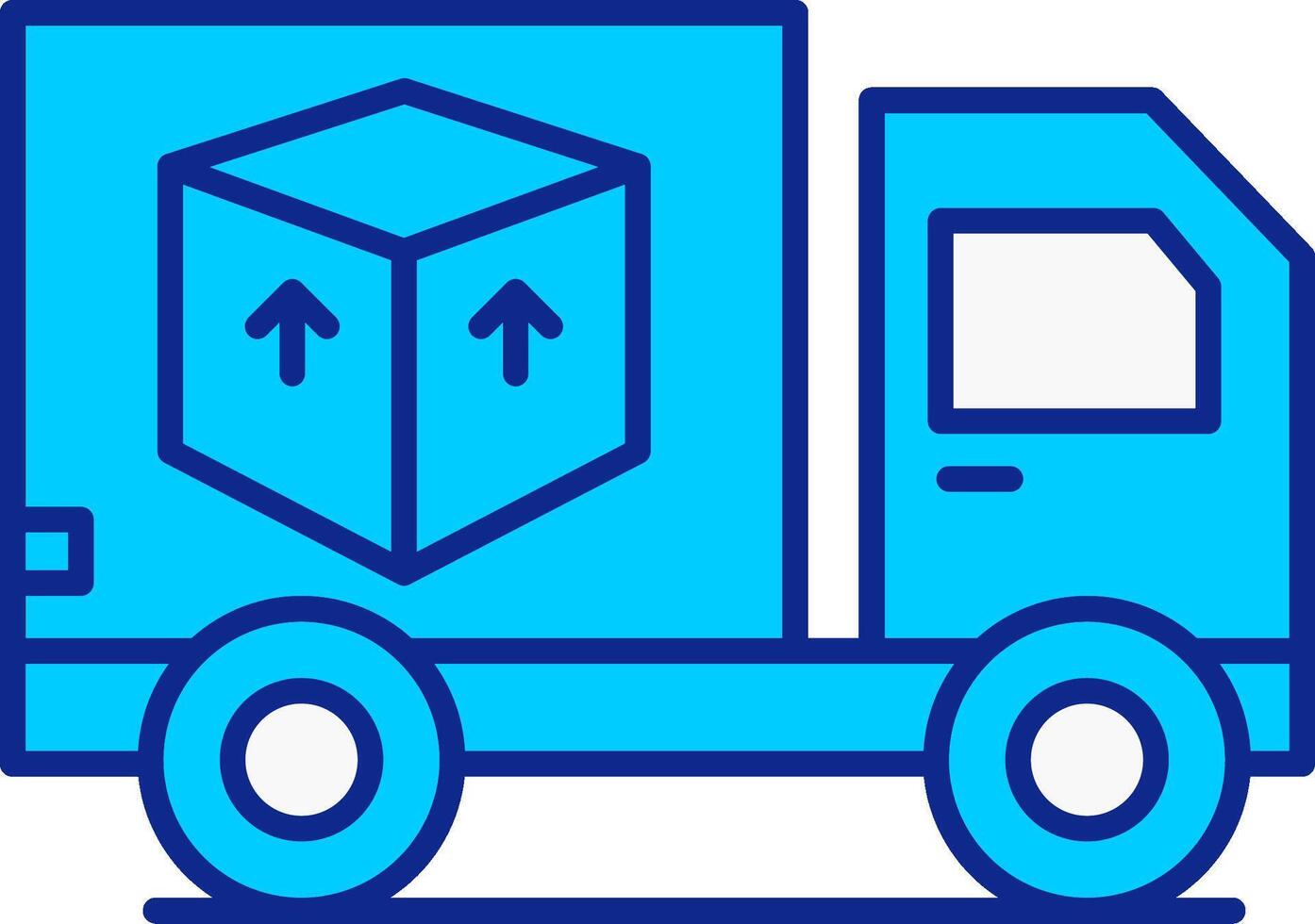 Delivery Blue Filled Icon vector