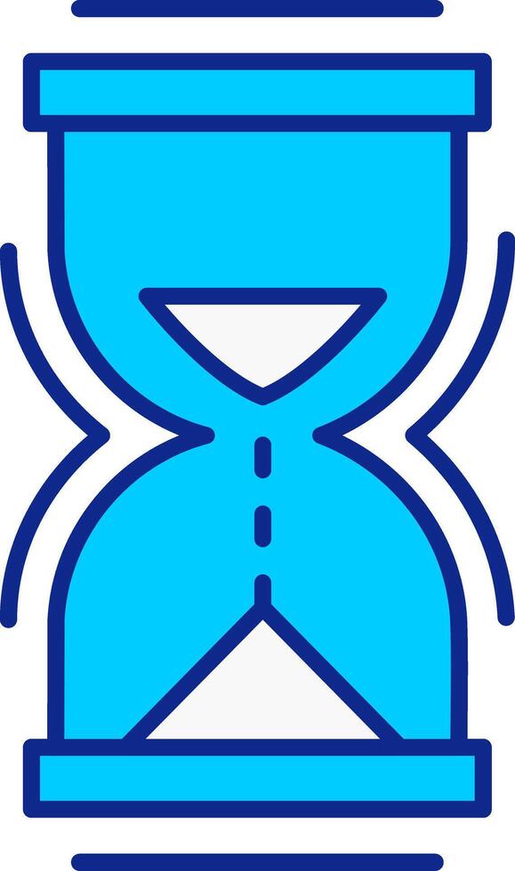 Hour Glass Blue Filled Icon vector