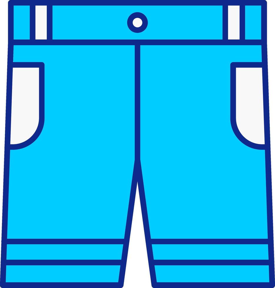 Shorts Blue Filled Icon vector