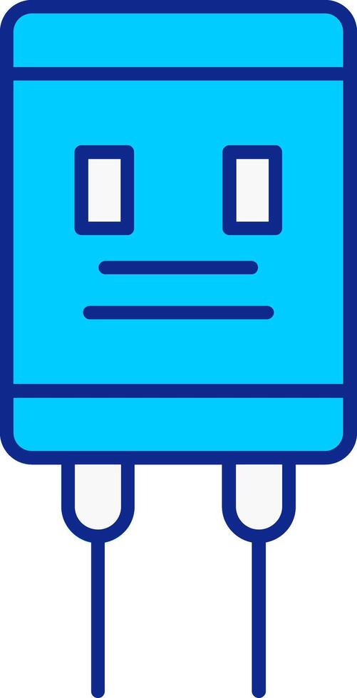condensador azul lleno icono vector