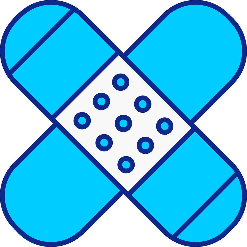 Patch Blue Filled Icon vector