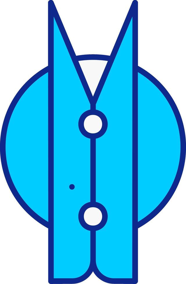 Clothes Peg Blue Filled Icon vector