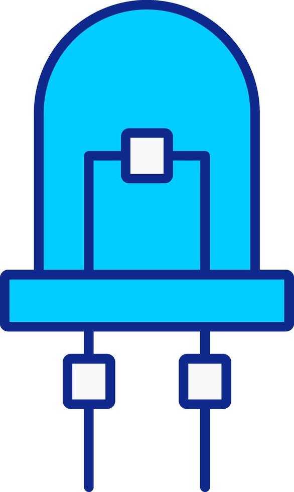 Diode Blue Filled Icon vector