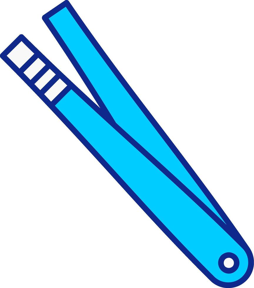 Tweezer Blue Filled Icon vector