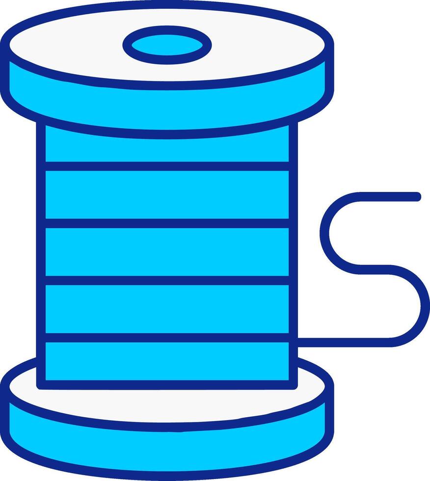 Thread Blue Filled Icon vector