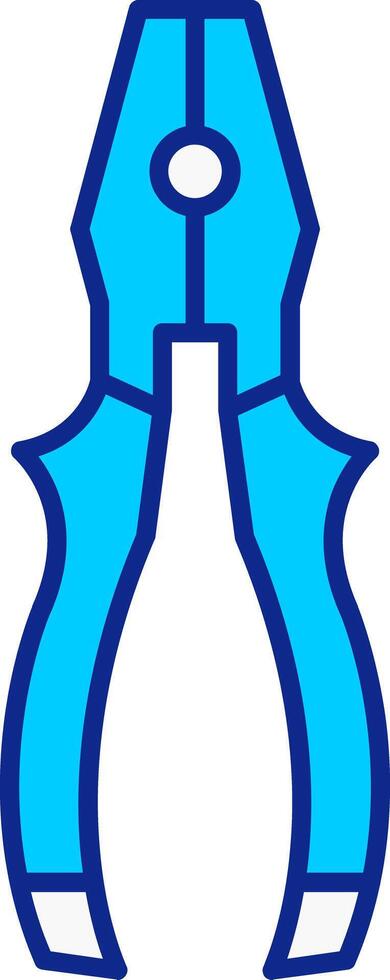 Pliers Blue Filled Icon vector