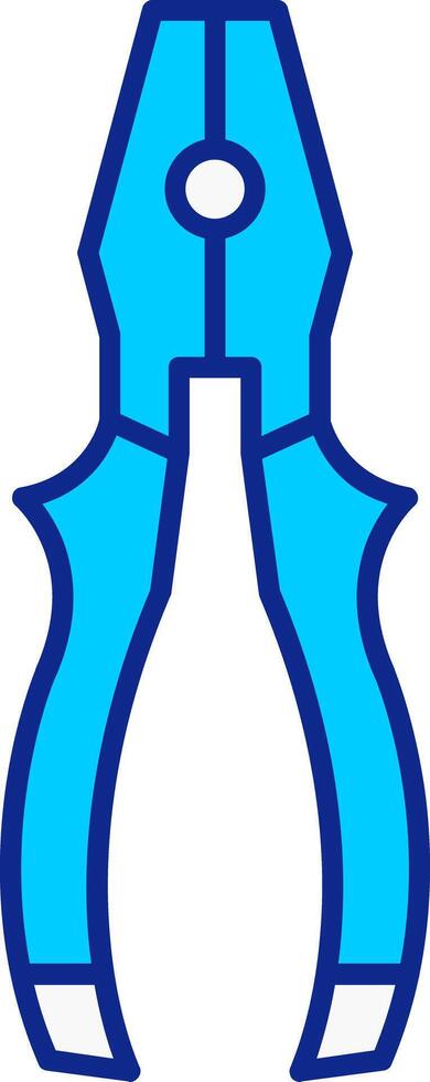 Pliers Blue Filled Icon vector