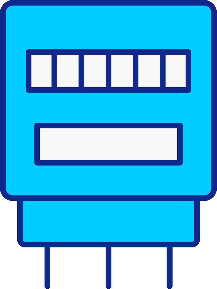 Electric Counter Blue Filled Icon vector
