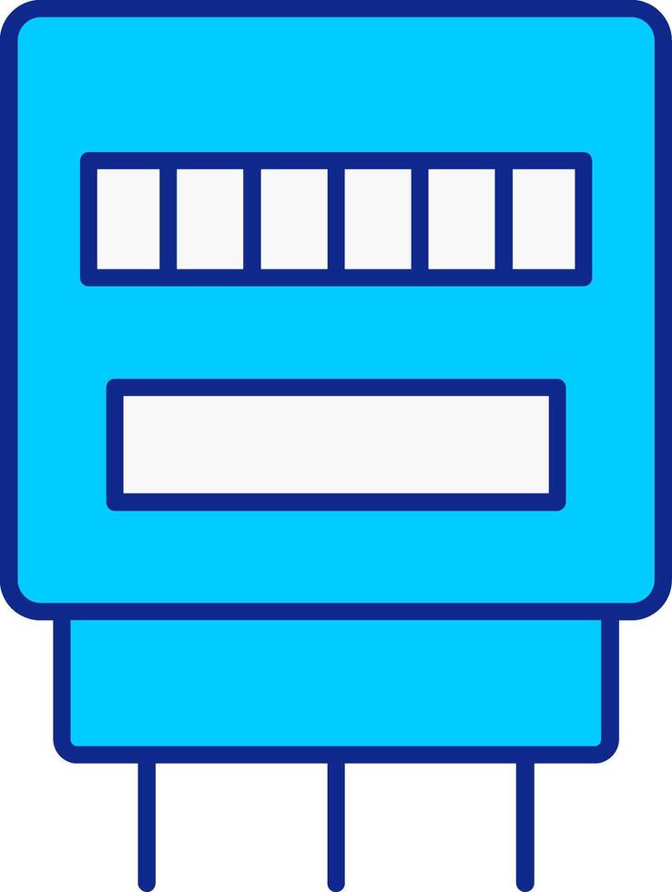 Electric Counter Blue Filled Icon vector