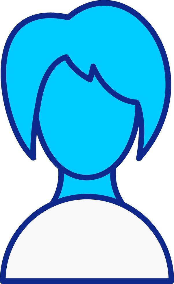 Woman Blue Filled Icon vector