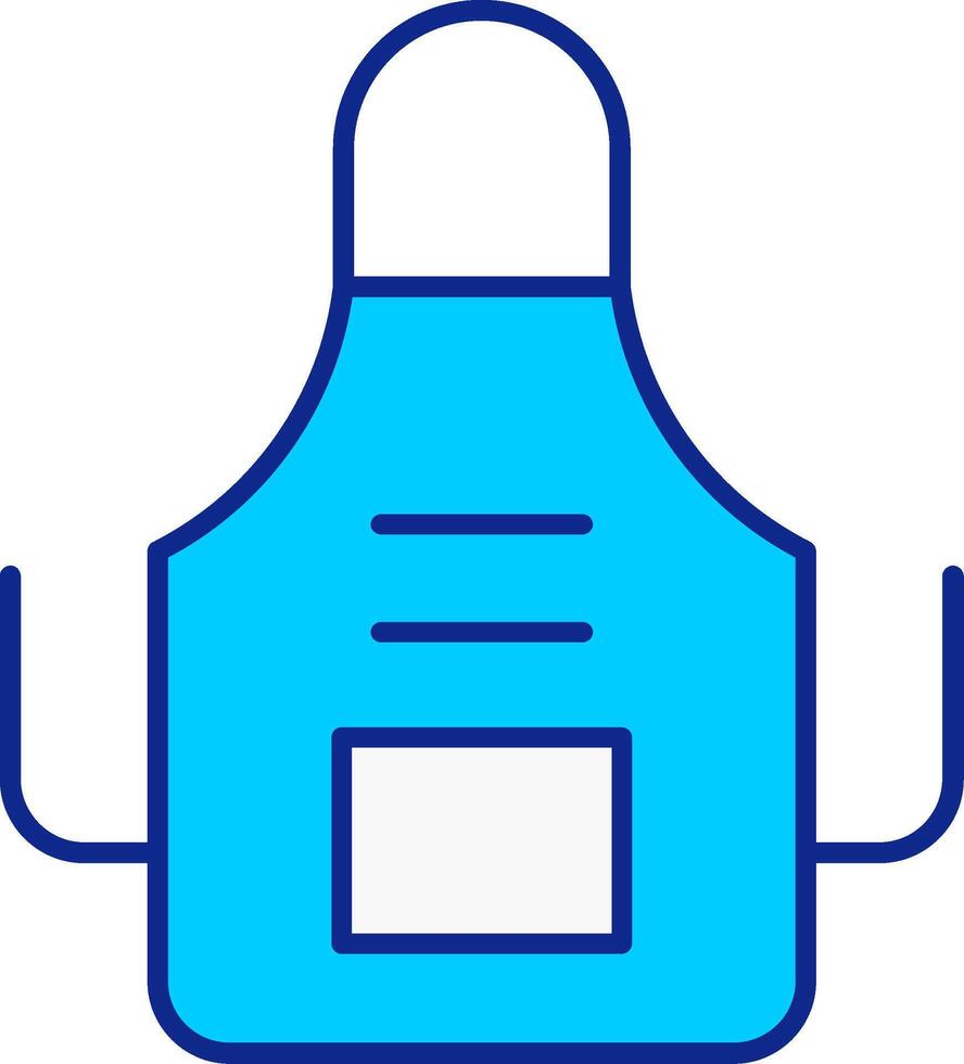 Apron Blue Filled Icon vector
