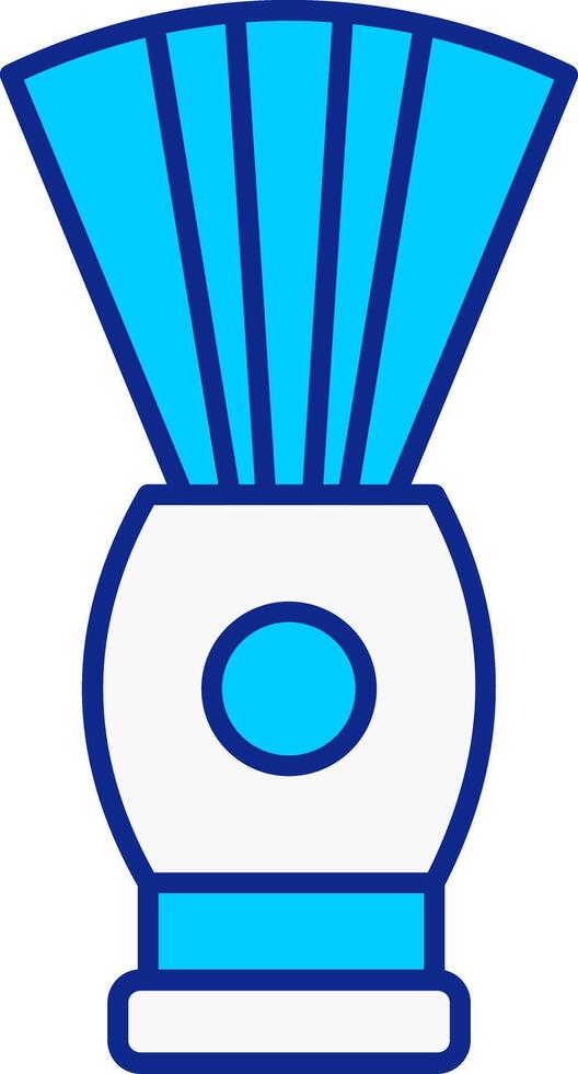 Shaving Brush Blue Filled Icon vector