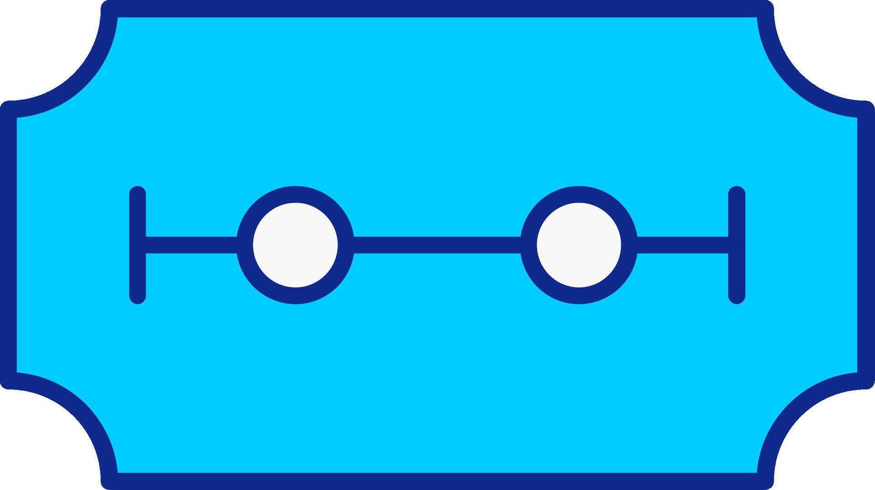 Razor Blade Blue Filled Icon vector