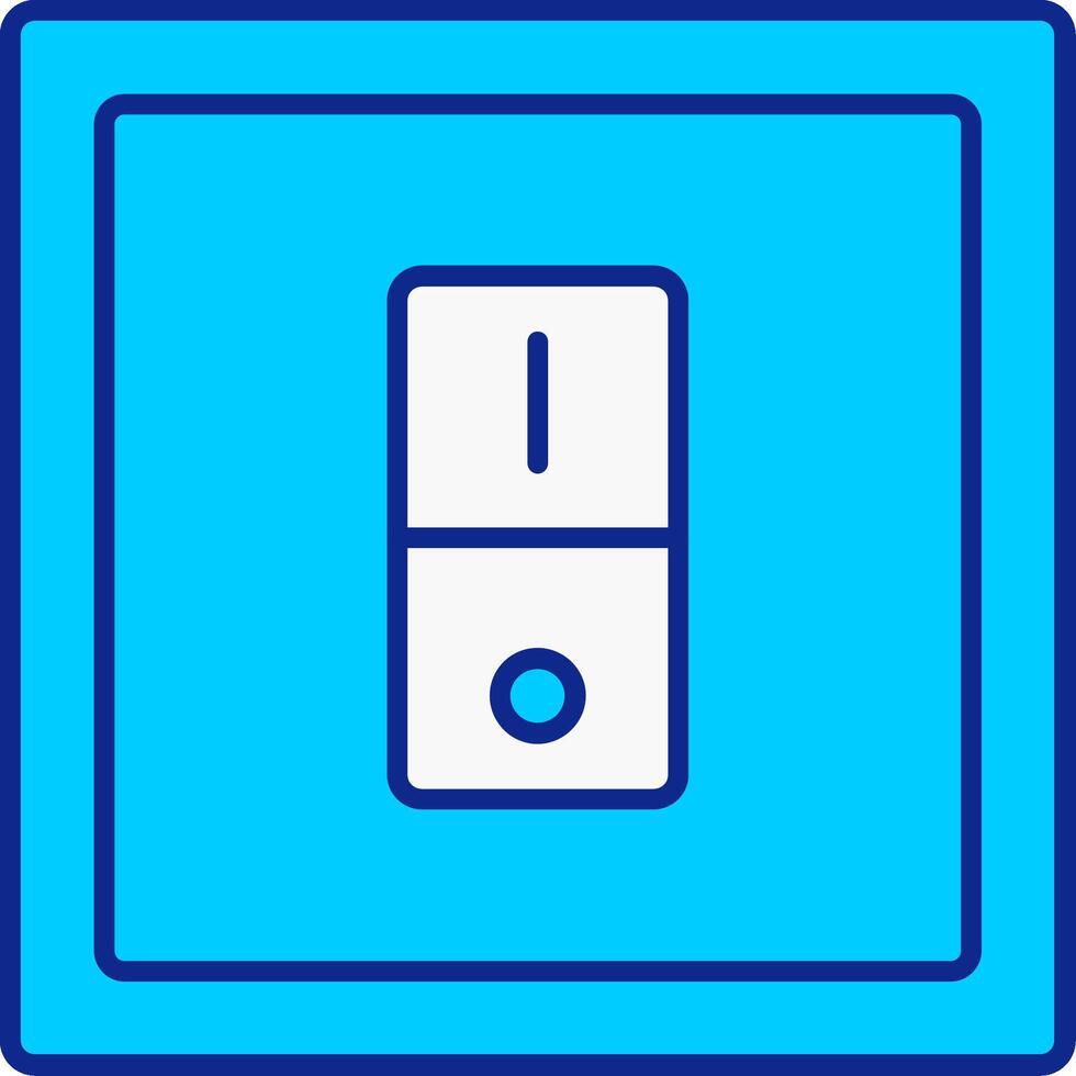 conmutador azul lleno icono vector