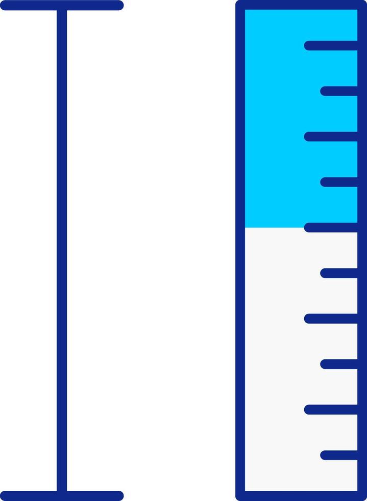 Measurement Blue Filled Icon vector