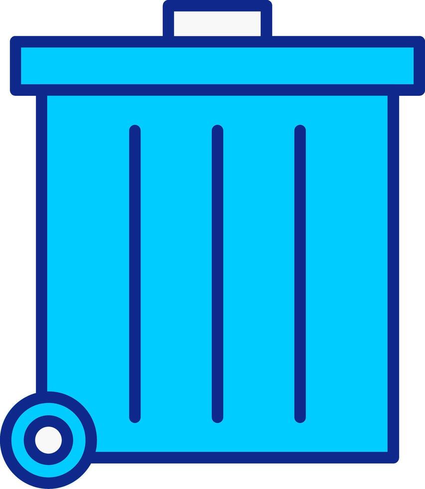 Refuse Blue Filled Icon vector