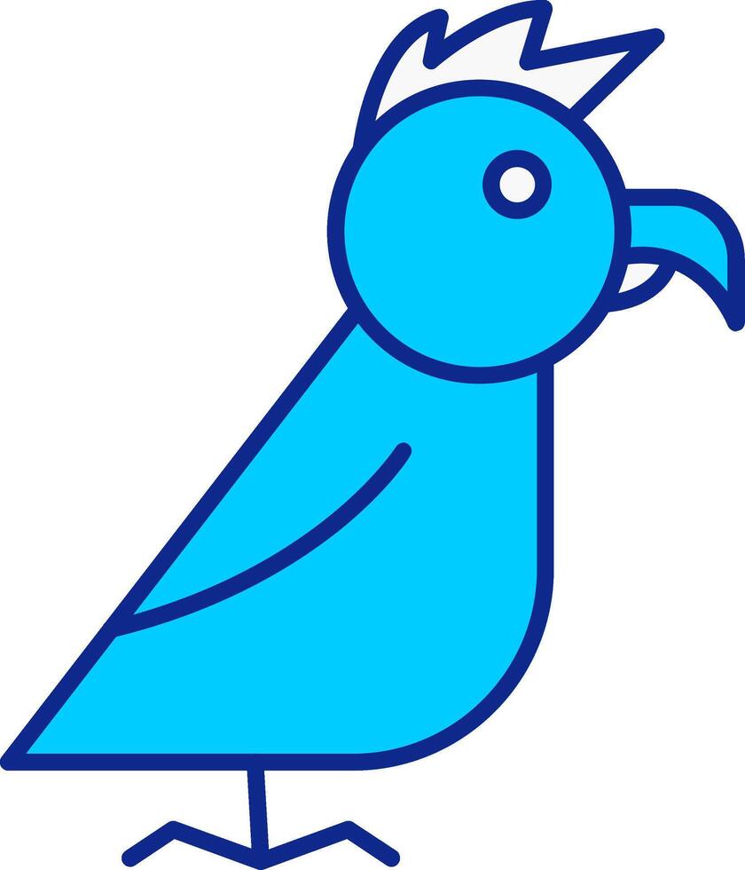 Parrot Blue Filled Icon vector