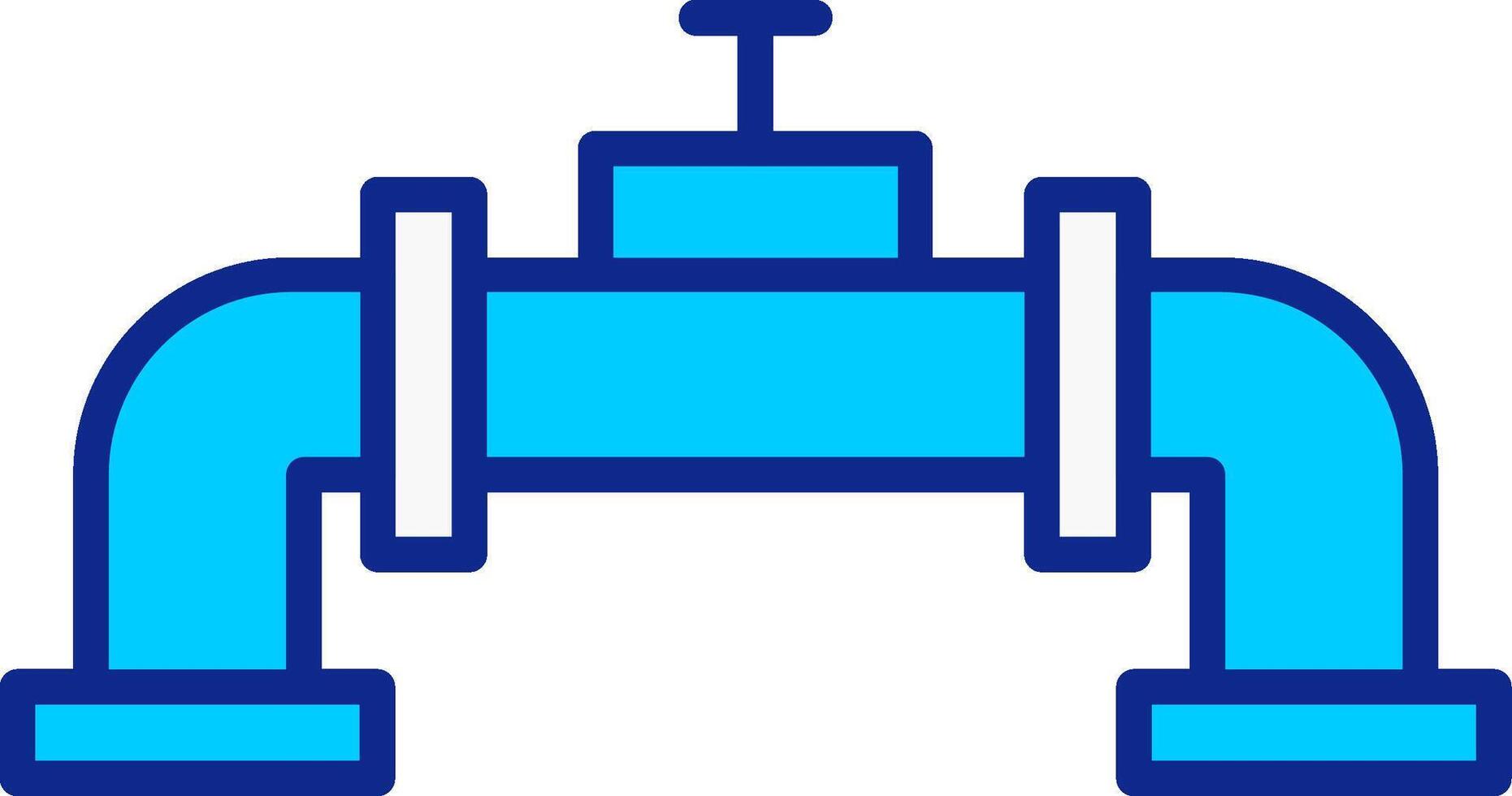 Pipe Blue Filled Icon vector