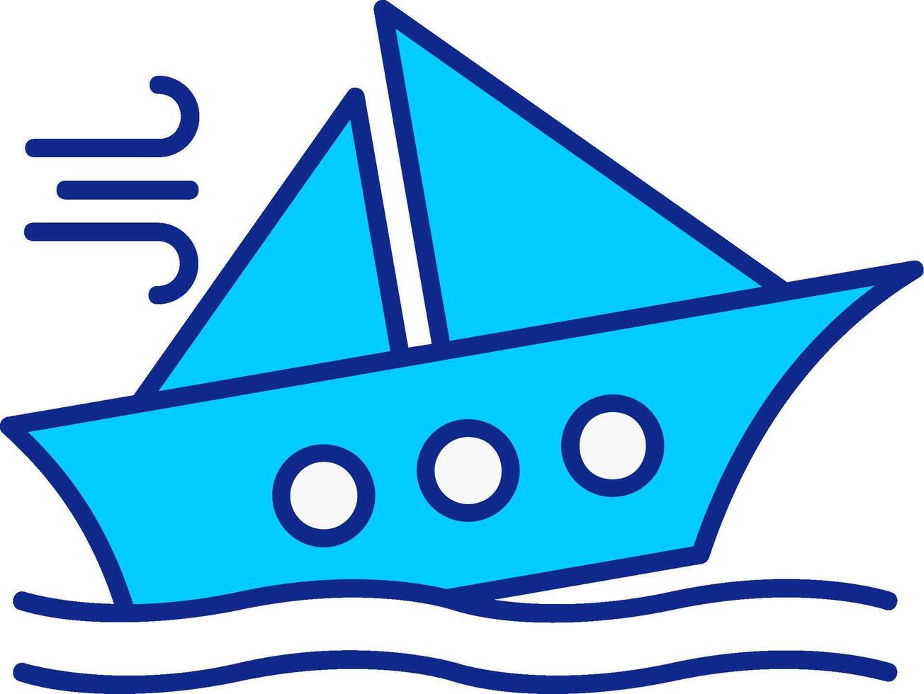 Shipwreck Blue Filled Icon vector