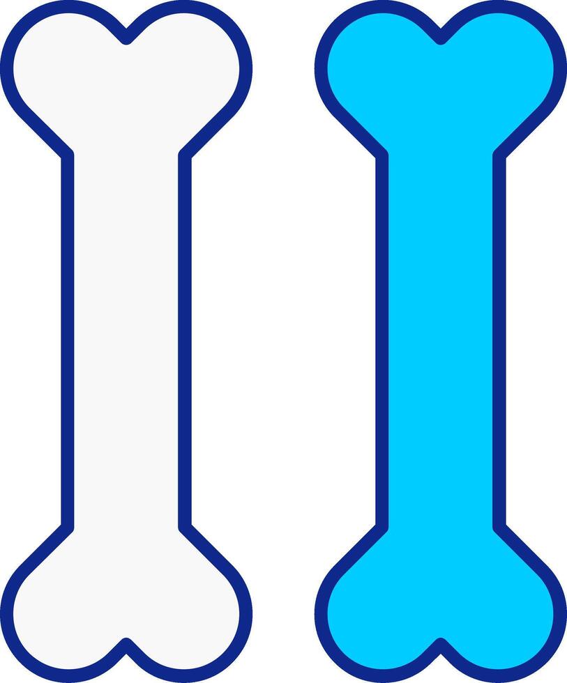 Bones Blue Filled Icon vector