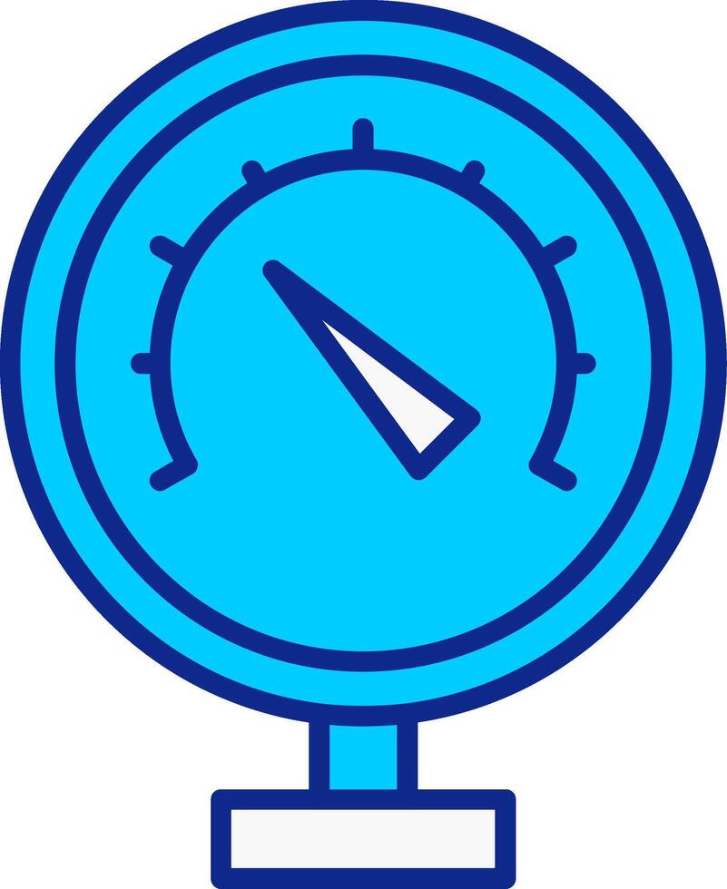 Pressure Meter Blue Filled Icon vector