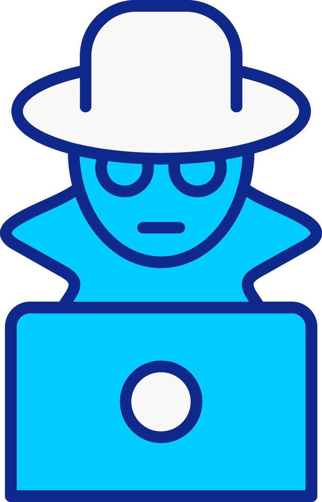 Fraud Blue Filled Icon vector