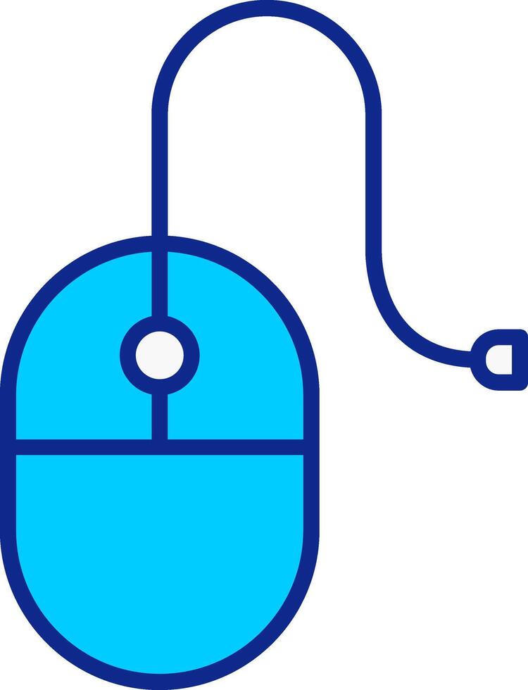 Mouse Blue Filled Icon vector