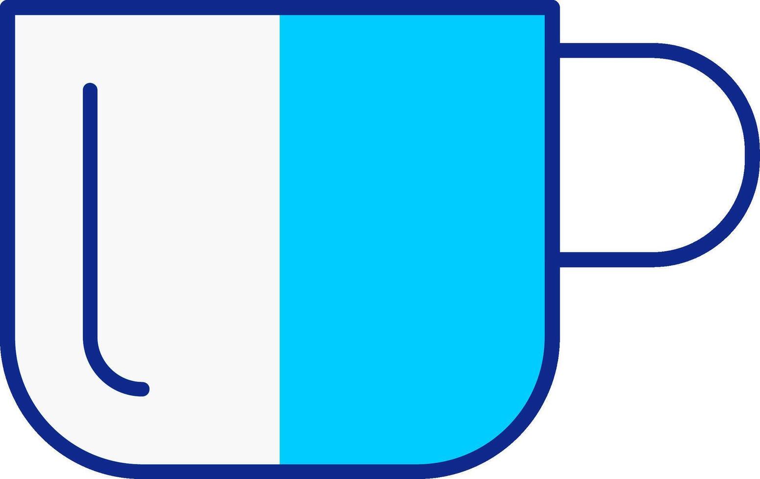 Cup Blue Filled Icon vector
