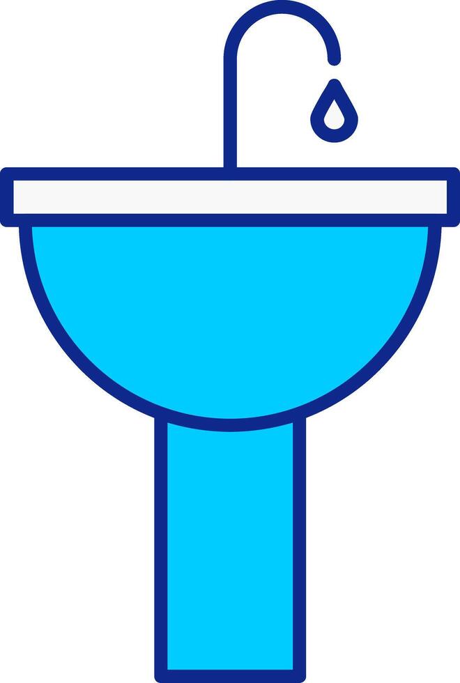 Sink Blue Filled Icon vector