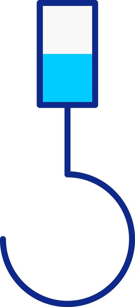 Hook Blue Filled Icon vector