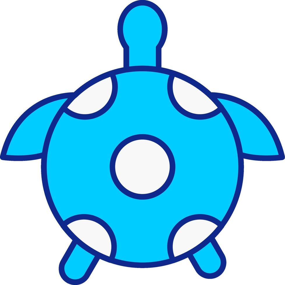 Tortoise Blue Filled Icon vector