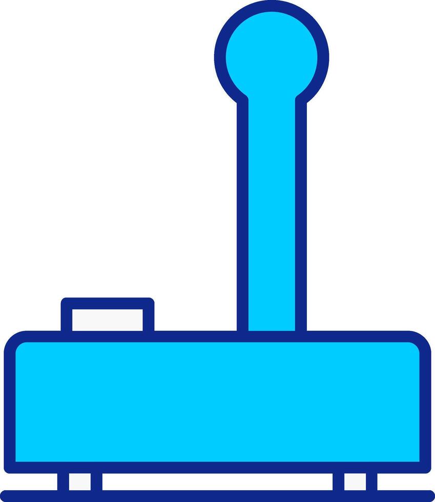 palanca de mando azul lleno icono vector