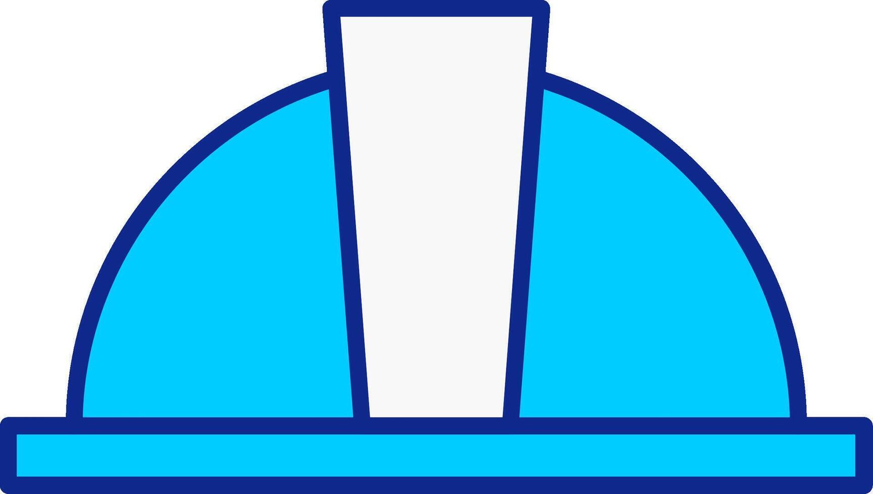 Hard Hat Blue Filled Icon vector