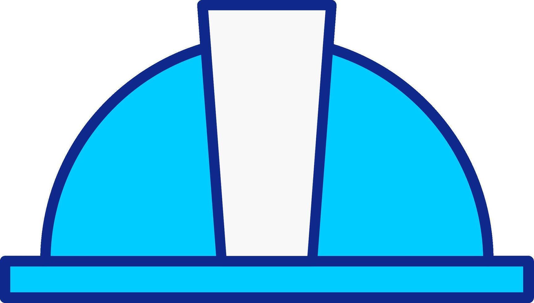 Hard Hat Blue Filled Icon vector