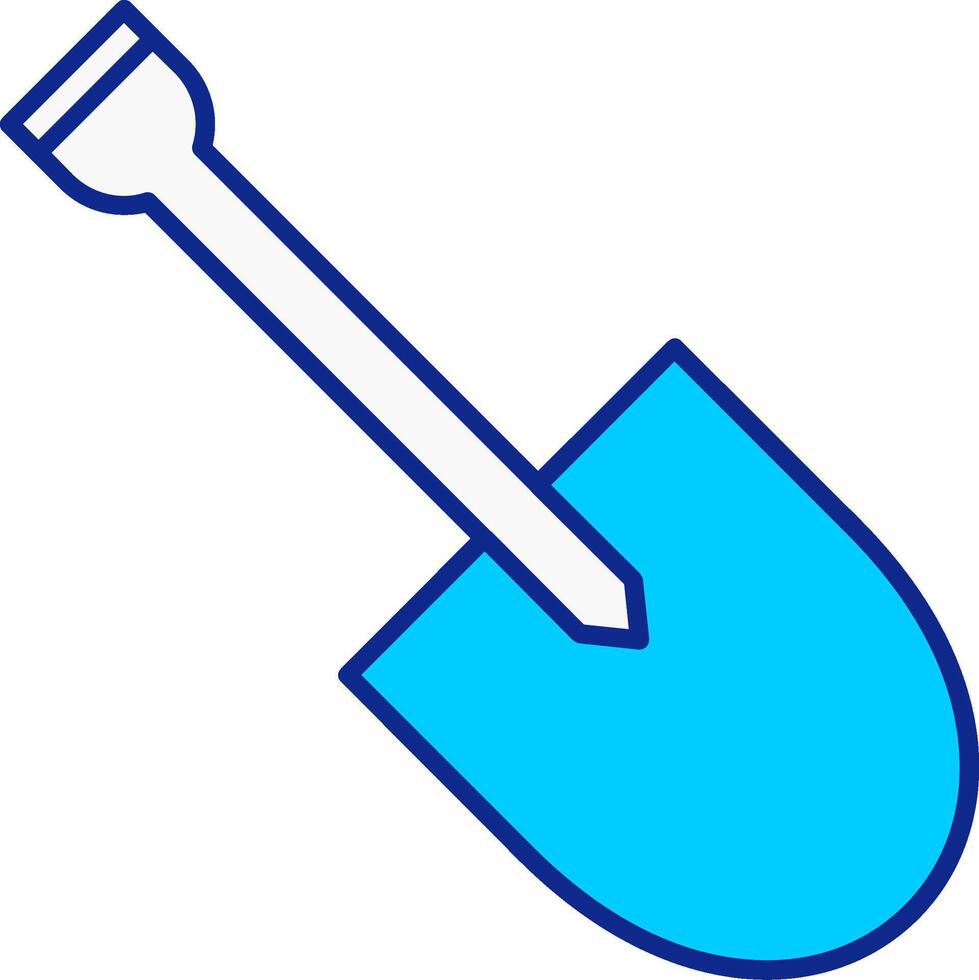 Shovel Blue Filled Icon vector