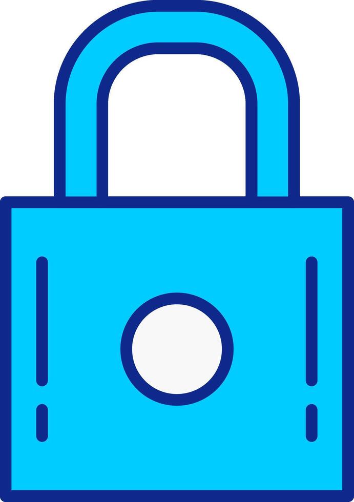 Padlock Blue Filled Icon vector