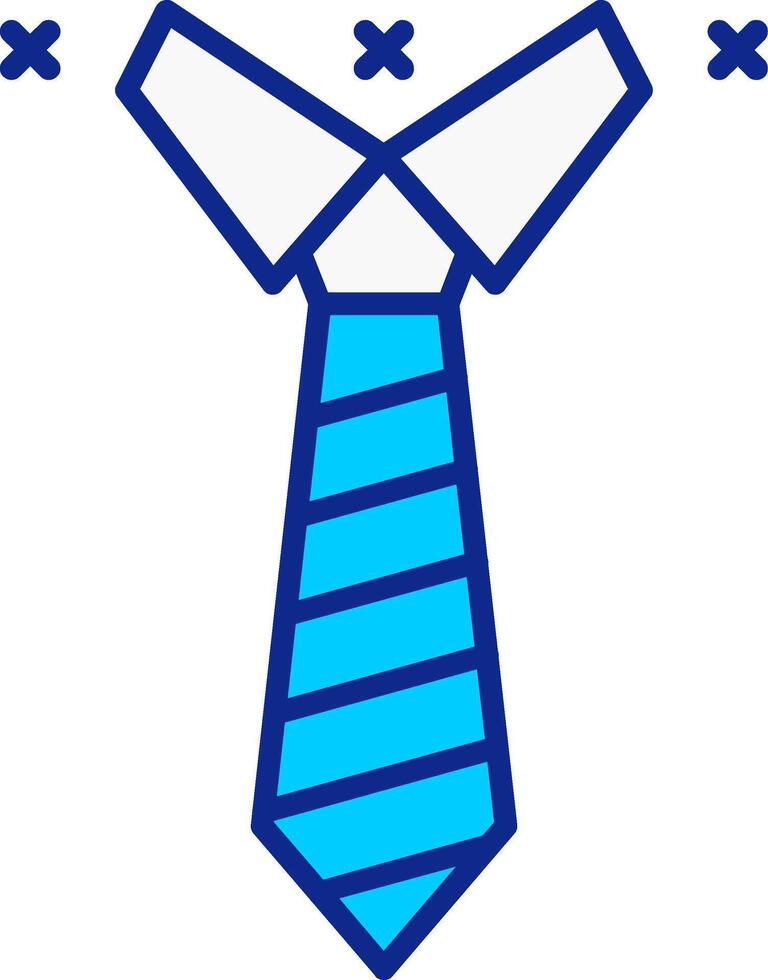Corbata azul lleno icono vector