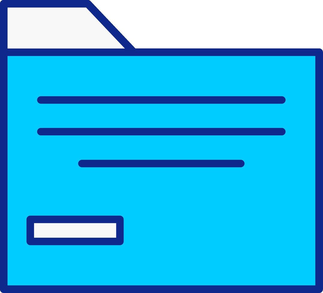 Folder Blue Filled Icon vector