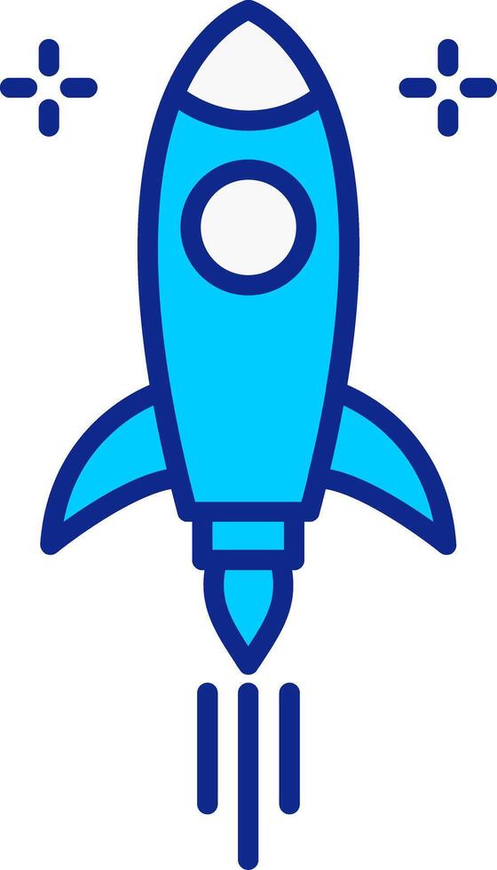 Rocket Blue Filled Icon vector