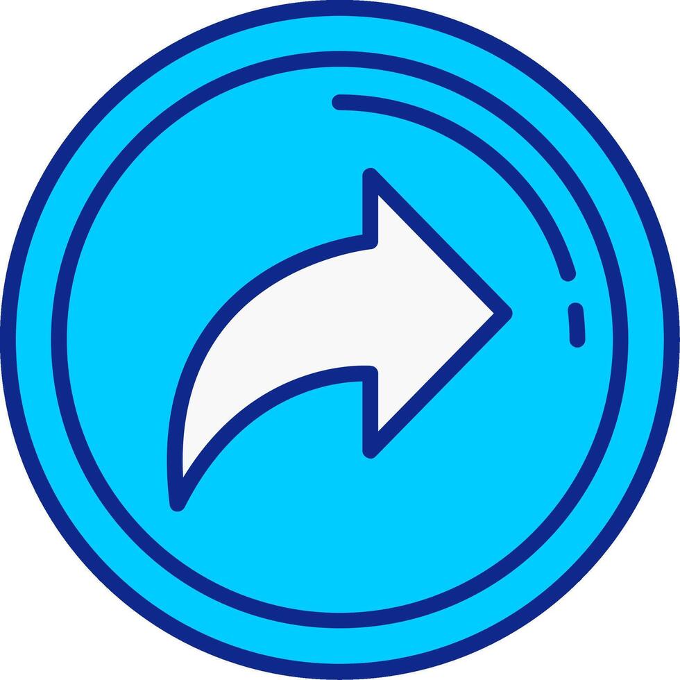 Forward Blue Filled Icon vector